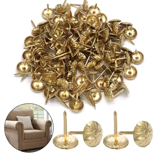 Gold Upholstery Tacks, 120PCS - color: Gold