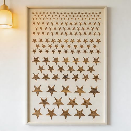 TIAMECH A4 Reusable Gradient Star Stencil for Painting - color: Gradient Star