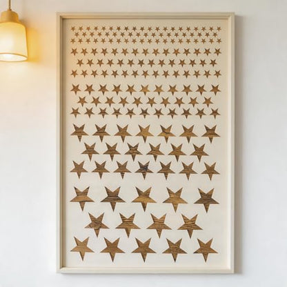 TIAMECH A4 Reusable Gradient Star Stencil for Painting - color: Gradient Star