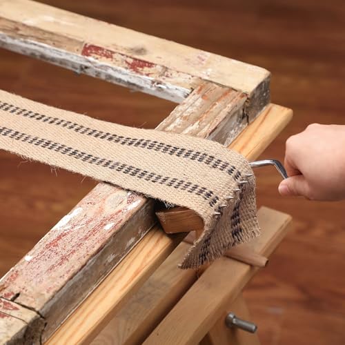 Lanties Upholstery Tool Kit Stretcher 10 Yds Jute Webbing, Gray, Gooseneck - color: Gray, style: Gooseneck