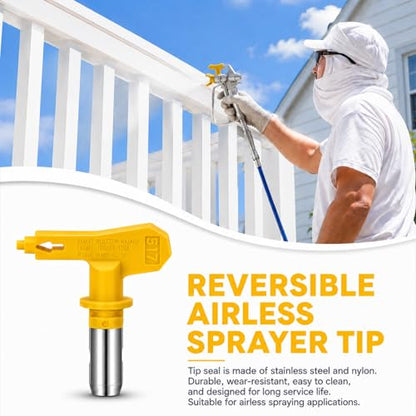 2 pcs(211 * 2) Reversible Airless Spray Tips Set for Airless Paint Sprayer,for Wall Fence Deck Cabinet and Guns House Painting - size: 211*2