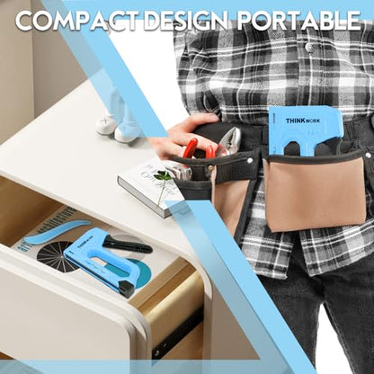 THINKWORK Light Duty Staple Gun - Upholstery Staple Gun for Wood - color: Blue