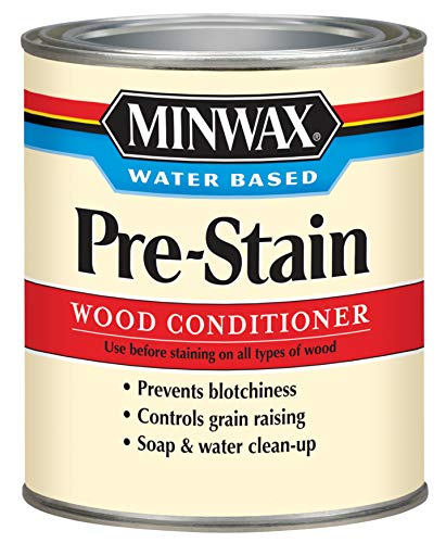 Minwax 622224444 Polycrylic Protective Wood Finish, Clear Matte, 1 Quart & 618514444 Water-Based Pre- Stain Wood Conditioner, Quart