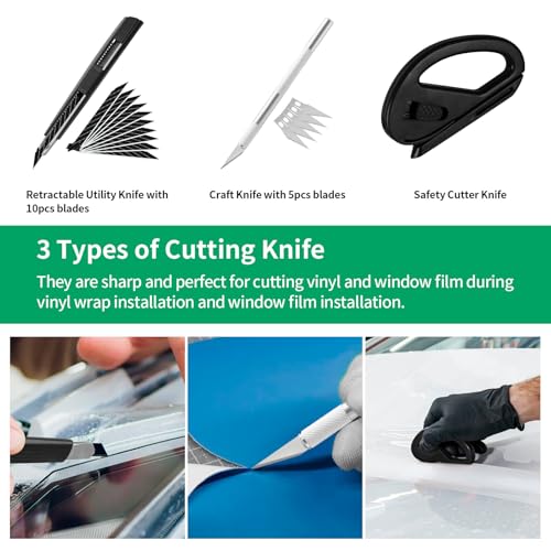 Arayker Vehicle Vinyl Wrap Applicator Tool Kit Car Wrap Tool Kit