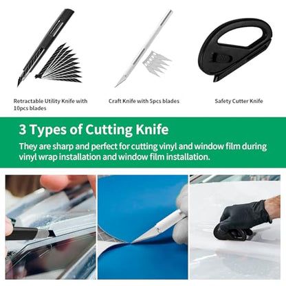 Arayker Vehicle Vinyl Wrap Applicator Tool Kit Car Wrap Tool Kit