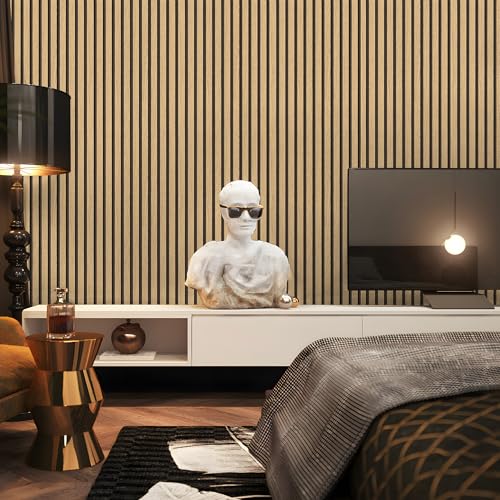 myforHD Wallpaper Peel and Stick Wood Grating Stripe Self-Adhesive Wallpaper Faux Wood Contact Paper Wood Slats Self Adhesive Wall Paper PVC Vinyl Film Removable Waterproof 17.3" x 393" - color: Wood F, size: 17.3" x 393.7"