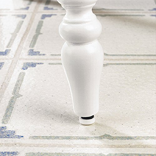 SoftTouch 7/8" Round Nail-On Furniture Glides for Wooden Tables and Chairs on Carpet, Protective Heavy-Duty Furniture Sliders, Set of 4, White - size: 7/8", style: Straight Furniture Legs