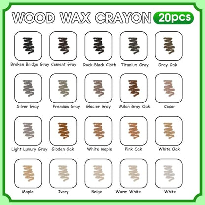 Furniture Markers Touch Up, 20 Colors Wood Filler Sticks- Common Series - color: Common Series