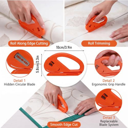Peel and Stick Wallpaper Tools, Wallpaper Smoothing Tool Kit 6Pcs - size: 6 PCS KIT