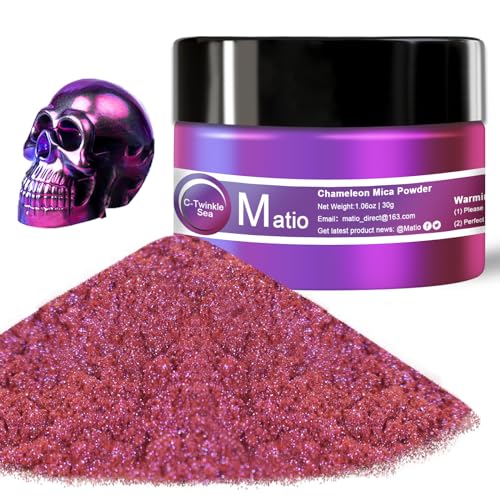 Matio Chameleon Mica Powder, 1.06oz/ 30g Twinkle Sea Chrome Powder - color: C-Twinkle Sea