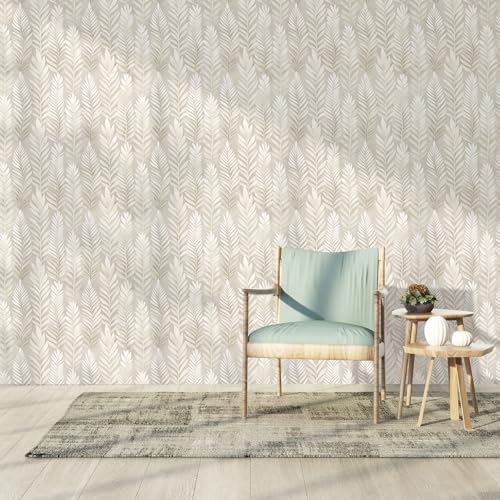 17.32" X 393.7"Boho Peel and Stick Wallpaper Beige Neutral Contact Paper - size: 17.3" x 393.7"
