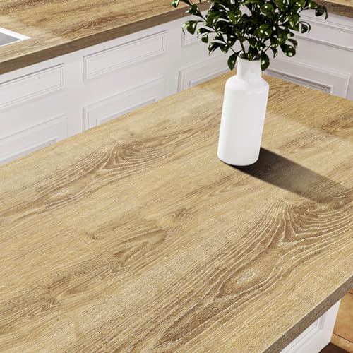 Stickyart Natural Wood Contact Paper for Cabinets and Drawers Thick Brown Wood Grain Contact Paper Wood Peel and Stick Wallpaper Removable Self Adhesive Wood Wallpaper for Furniture Table Door 12x160 - size: 12" x 160"