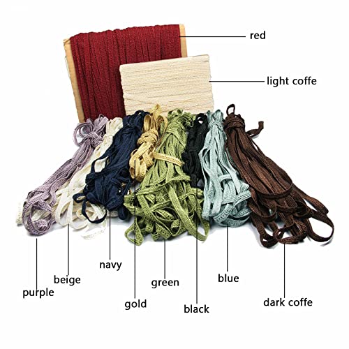 6.5 Yard Handmade Basic Trim,0.59" Diameter Gimp Braid-Blue - color: blue, size: 6.5