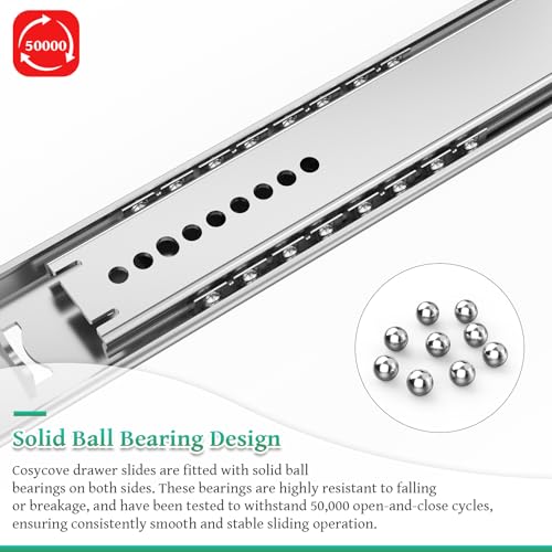 6 Pcs 12 Inch Center Mount Drawer Slides, Bottom Mount, Undermount, Heavy Duty Drawer Rails, 3/4 Extension Drawer Tracks for Dresser, Cabinet, Furniture - size: 12