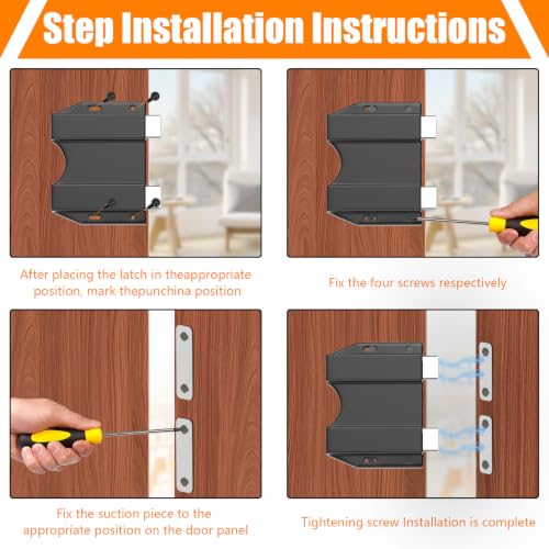 TONITRUI Heavy Duty Magnetic Push Latch, Double Push-to-Open Touch Latch for Kitchen Cabinet Doors, Push Release Pop Out Catch for Drawer Closure, Black Cabinet Hardware (2 Pack) - color: Black-Double
