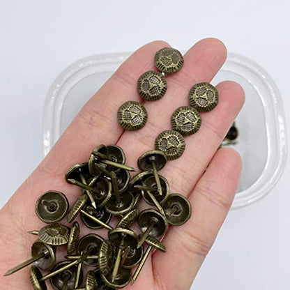 200PCS D11mm/0.43" Upholstery Tacks Decorative Thumbtacks(Brass Turtle) - color: Ld1117200p-c