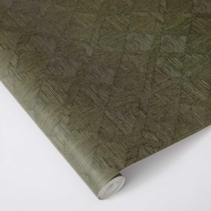 Tempaper x Jeremiah Brent Olive Textured Hoffmann Faux Sisal Removable Peel and Stick Wallpaper, 20.5 in X 16.5 ft, Made in The USA - color: Olive