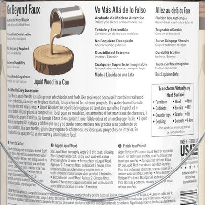 Retique It Liquid Wood - Real Wood Coating (Gallon/Dark) - color: 3 Dark Wood, size: 128 Fl Oz (Pack of 1)