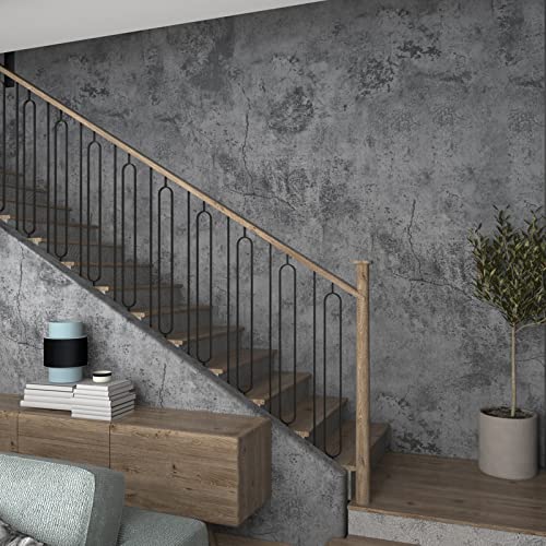 3yecao 16"×1181" Extra Thick Large Size Blue Grey Concrete Wallpaper Peel and Stick Waterproof Dark Blue Gray Concrete Cement Contact Paper Vinyl Industrial Textured Sticker for Bedroom Bathroom Gym - color: Grey Blue, size: 16" x 1181"