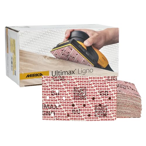 Mirka Ultimax Ligno 3x5 in 60 Grit Wood Sanding Sheets Hook & Loop 50 Pack - size: Grit 60