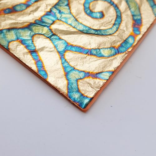 5.5" x 5.5" Imitation Gold Foil Variegated Metallic Leaf 25 Sheets - color: Spiral