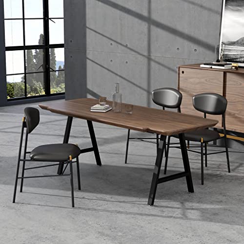 TIEOU Metal Legs for Table A Shape 28" H Tall Industrial Black Table Legs Heavy Duty Metal Desk Legs Set of 2(Without Boards) - size: A Shape-28"H
