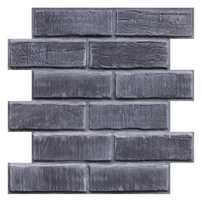 COMSTICKC 3D Faux Brick Wall Panels Peel and Stick, 10 Pcs 11.8" x 11.8" - color: Gray-1