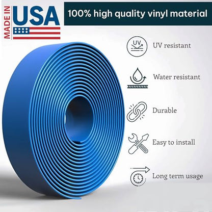 KOMORAX 200ft Long 1.5" Wide Vinyl Chair Strapping. Repair & Replacement Matte Finish.for Patio Outdoor Lawn Garden Durable Attractive (Royal Blue) - color: Royal Blue