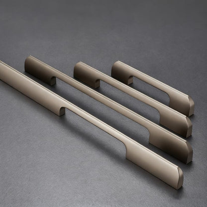 5 Pack Champagne Cabinet Handles, Long Kitchen Cabinet Pulls, Easy to Install for Cabinets, Dresser Drawers and Wardrobes (4.57 inch) - size: 4.57 inch