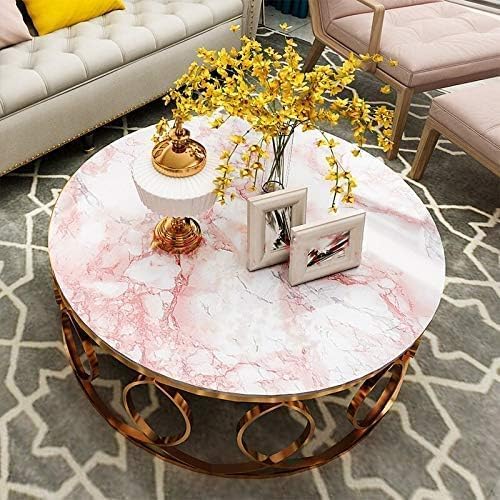 tiltil Glossy White/Pink Marble Contact Paper Granite Wallpaper 15.8"×78.7" - size: 15.8" x 78.7"