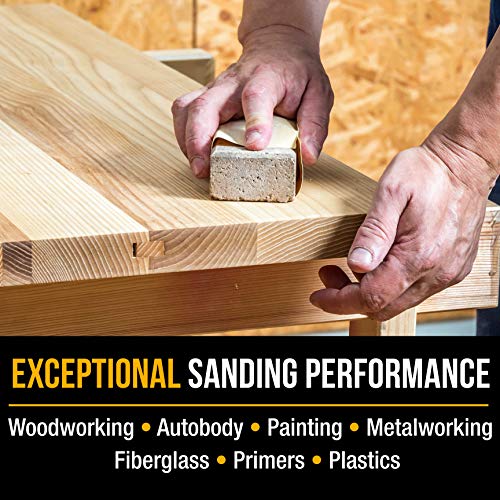 Dura-Gold Premium 9" x 11" Gold Sandpaper Sheets, 100 Grit (Box of 6) - size: 100-Grit