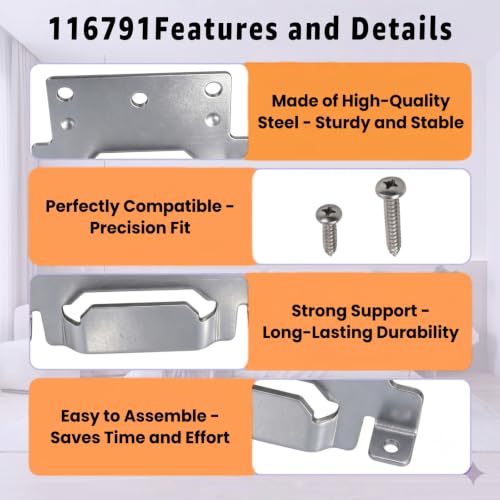 5 Pack 116791 Mounting Plates Compatible with IKEA Bed Frame Brackets
