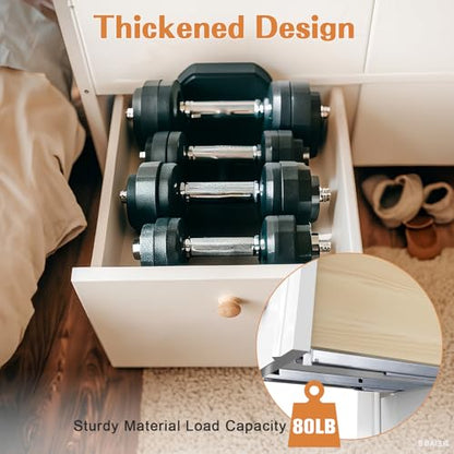 Probrico 1 Pair 21 Inch Undermount Drawer Slides, Full Extension Concealed Drawer Runners Soft Close Bottom Mount Drawer Slides with Rear Mounting Brackets Locking Devices - size: 21 Inch