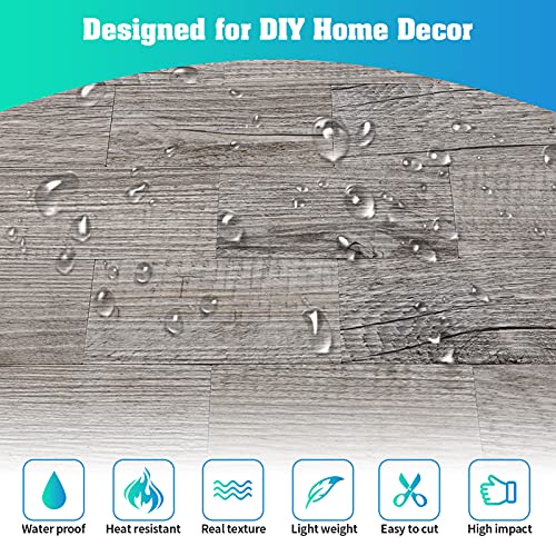 2026 New Upgrade Peel and Stick Backsplash Tile, Peel and Stick 11.34" X 11.57" Wall Tile for Kitchen, Bathroom, Fireplace, Laundry (Grey Rustic, 10 Packs) - color: Grey Rustic