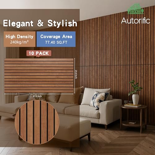 Acoustic Panels,10 Pack Sound Panels,47.2”x23.6”x0.35”,Cherry - color: Cherry, size: 10 PACK