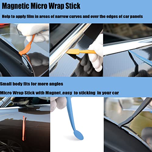 Gomake Vinyl Wrap Tool Car Wrap kit for Window Tint Film Installation, Include Heat Gun, Tinting Squeegee,Micro Tucking Stick, Film Cutter, Magnet Holder, Plastic Scraper