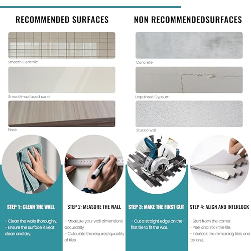 Nicesungdeco Peel and Stick 3D Natural Stone Mosaic Backsplash Tiles, 12" x 12" 5-Sheet Backsplash Self Adhesive Tiles for Kitchen Fireplace Vanity (Black Silver) - color: BLACK SILVER