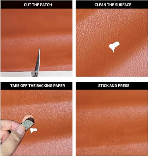 Lifeshoon Leather Repair Patches, Self Adhesive Vinyl for Couches Furniture - color: Light Brown, size: 3.5X79 inch