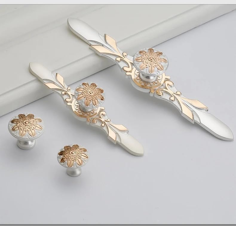 20 Pack 1.16 Inch Two Tone Silver Gold Cabinet Knobs with Backplate - color: Gold Silver Standard