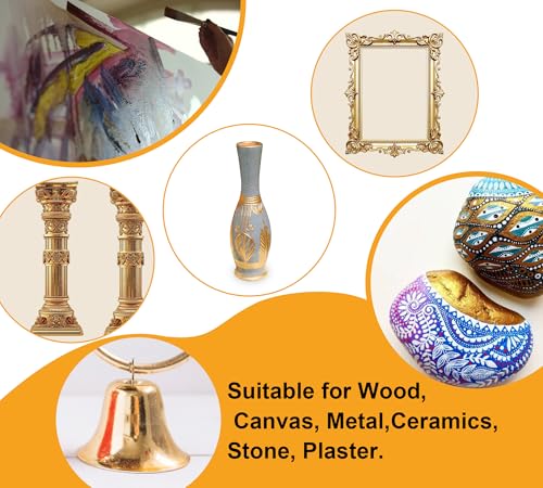 Liquid Gold Leaf Paint Kit, Ultra Shiny Rich Gold