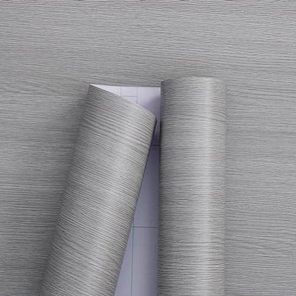 Haimin Wallpaper 24" x 393" Wood Contact Paper Peel and Stick Vinyl Roll - color: Grey (04)