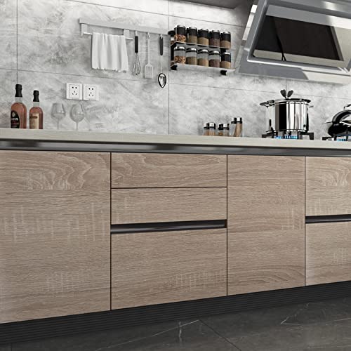 Oak Wood Peel Stick Wallpaper Gray Wood Look Contact Paper for Countertops - color: Gray, size: 31.5" x 78.7"