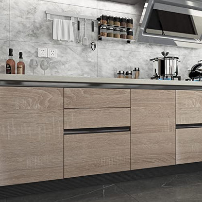 Boobest Natural Gray Oak Contact Paper for Cabinets Wood Textured Wallpaper - color: Gray, size: 24" x 196.8"