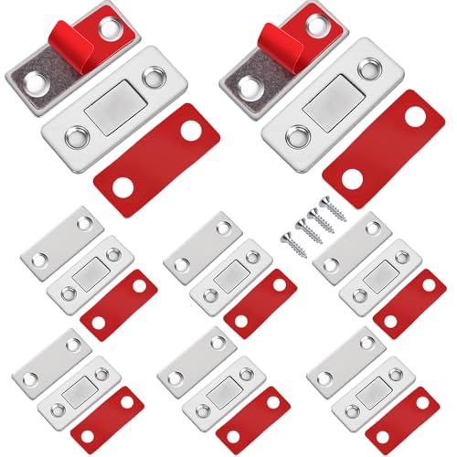 Cabinet Magnetic Catch 8 Pack Ultra Thin Cabinet Door Magnetic Catch for Drawer Magnet Adhesive Cabinet Latch Magnetic Closures for Sliding Door Closure Kitchen Closet Closer - style: 8 Pack