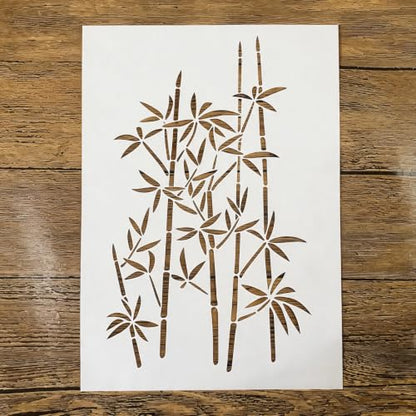 TIAMECH A4 Reusable Oriental Bamboo Tree Stencil for Painting - style: Oriental Bamboo Tree