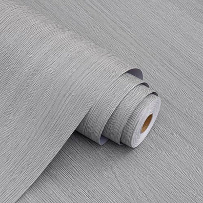 Haimin Wallpaper 24" x 393" Wood Contact Paper Peel and Stick Vinyl Roll - color: Grey (04)