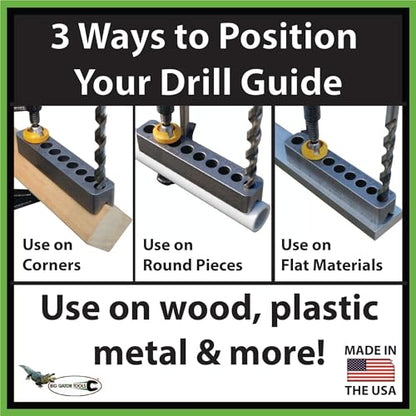 Big Gator Tools The Original V-Drill Guide STD1000DGNP, Sizes 1/8–3/8 Inch.