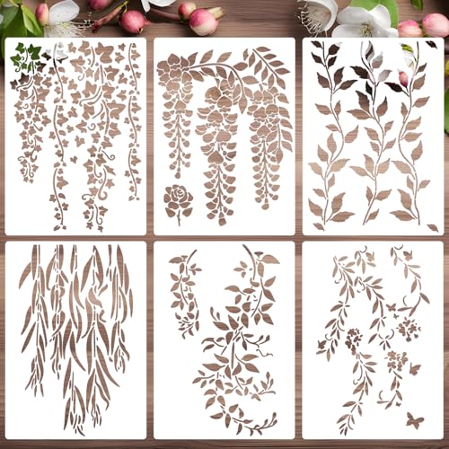 Large Flower Stencils 14" Vine Stencil - style: Vine