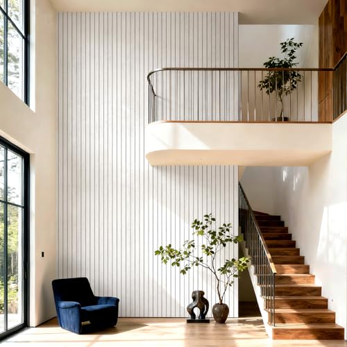 3D Wall Panel Peel and Stick, 15.7 x 118 in, Bright Gray - color: Bright Gray