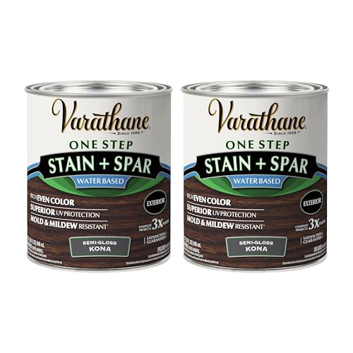 Varathane One Step Stain & Spar Semi-Gloss Kona Wood Finish - color: Kona, size: Quart (Pack of 2)